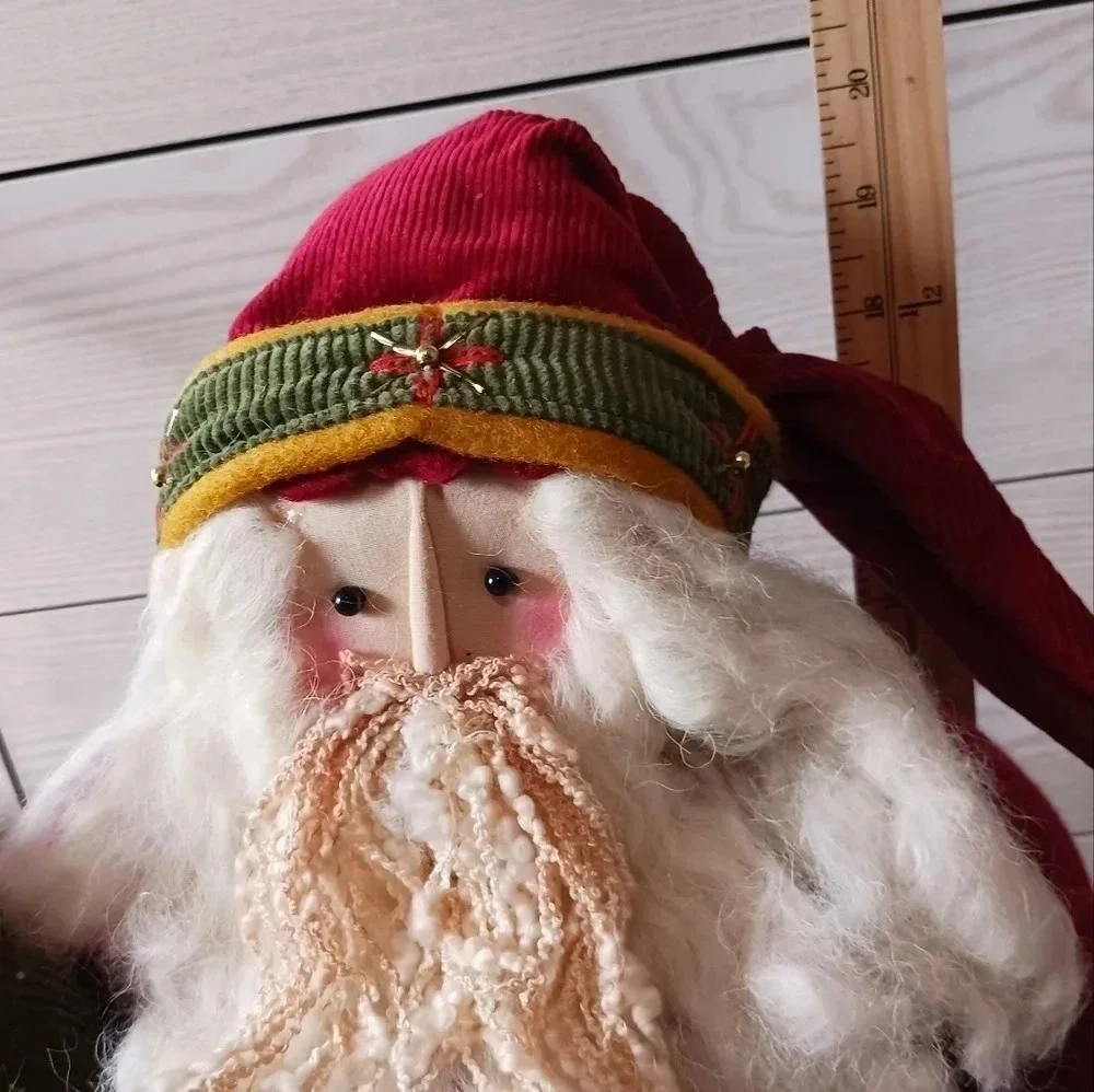 The gentle vtg standing santa wool beard